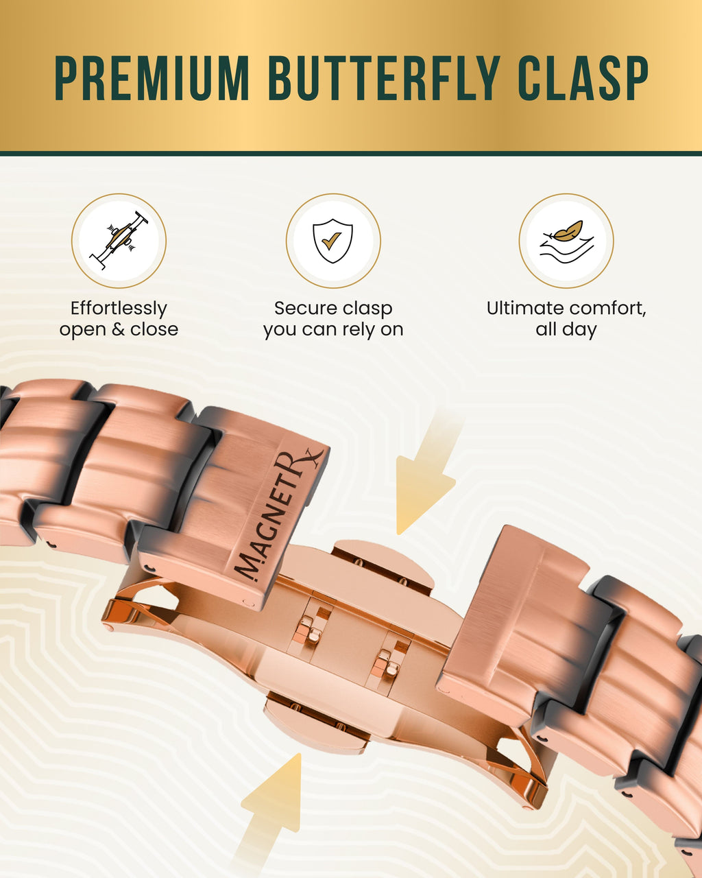 Adjustable EllipseMAX copper bracelet with removable links