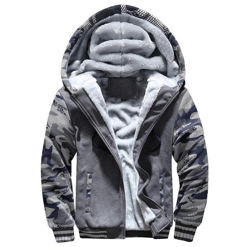 Men’s Camouflage Hooded Winter Jacket product view 14