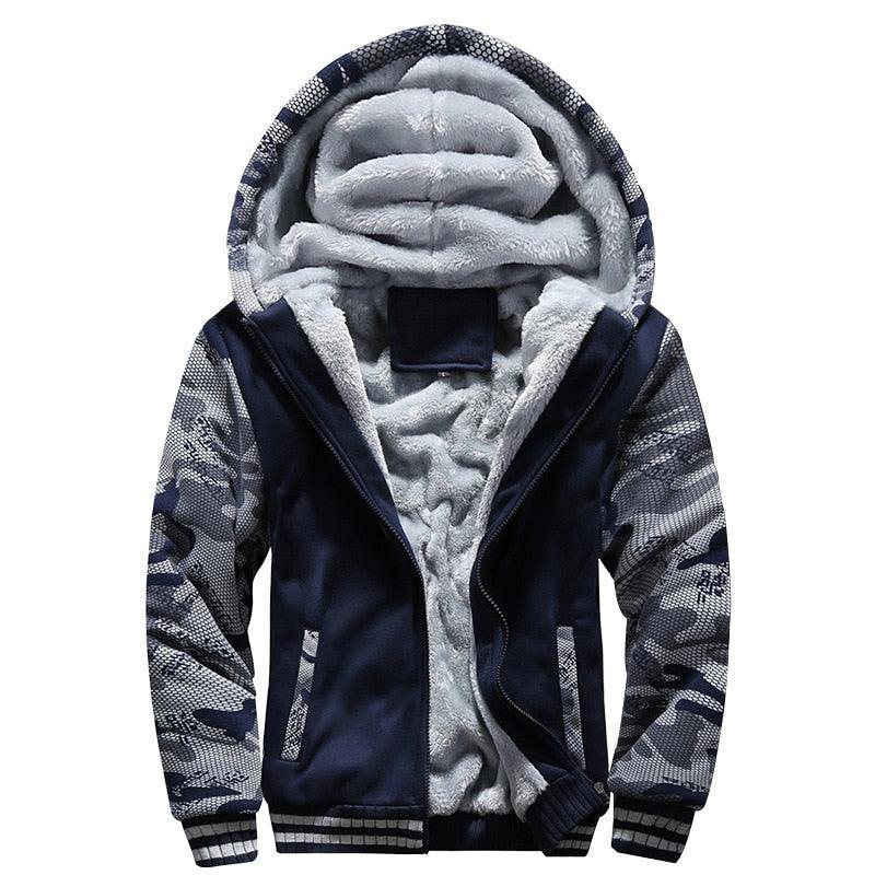 Men’s Camouflage Hooded Winter Jacket product view 8