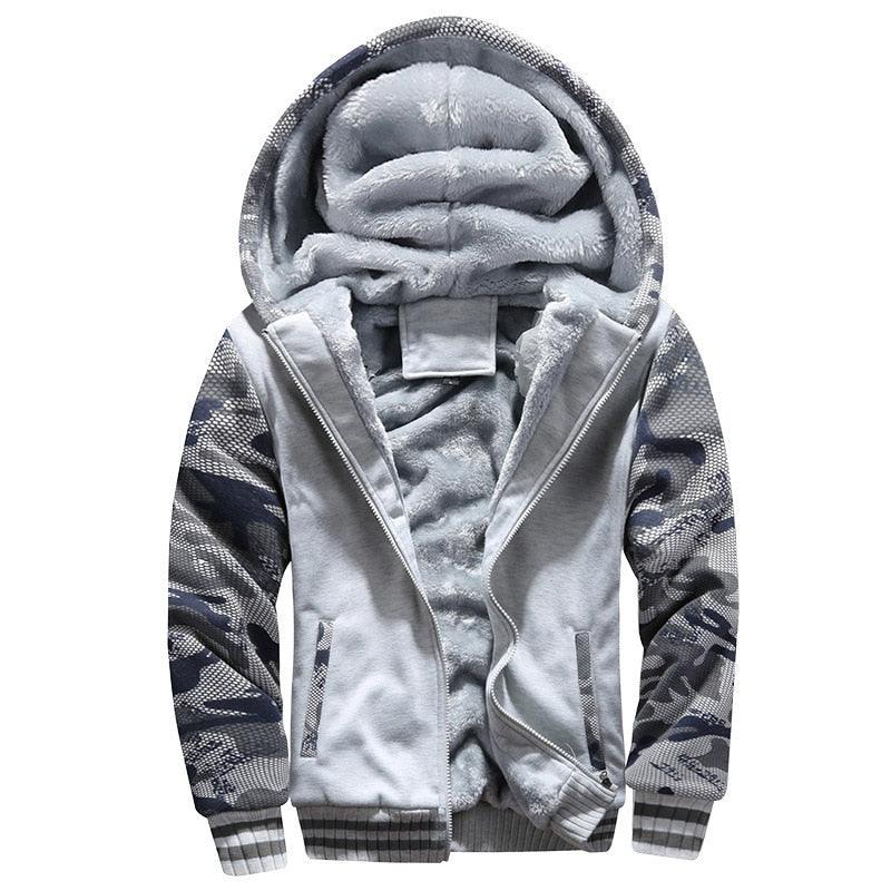 Men’s Camouflage Hooded Winter Jacket product view 12