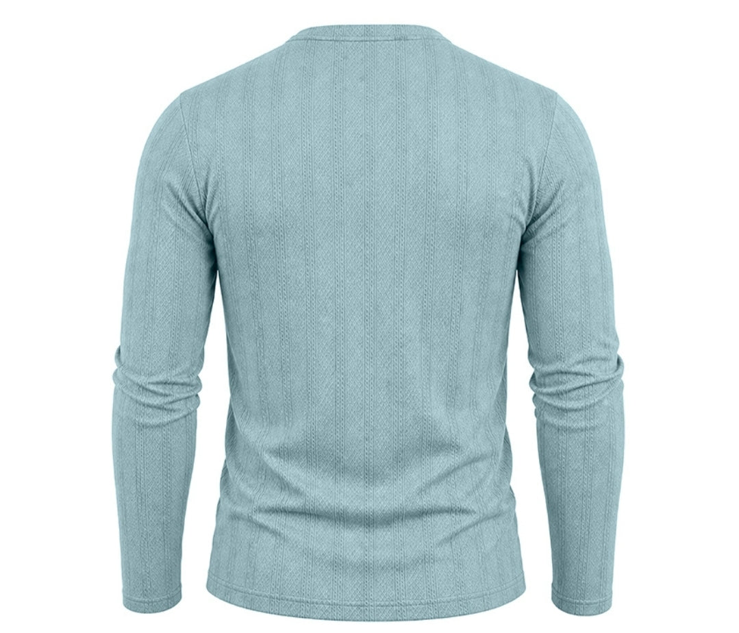 Men’s Long-Sleeve Crew-Neck Jacquard Knit Sweater – product view 11