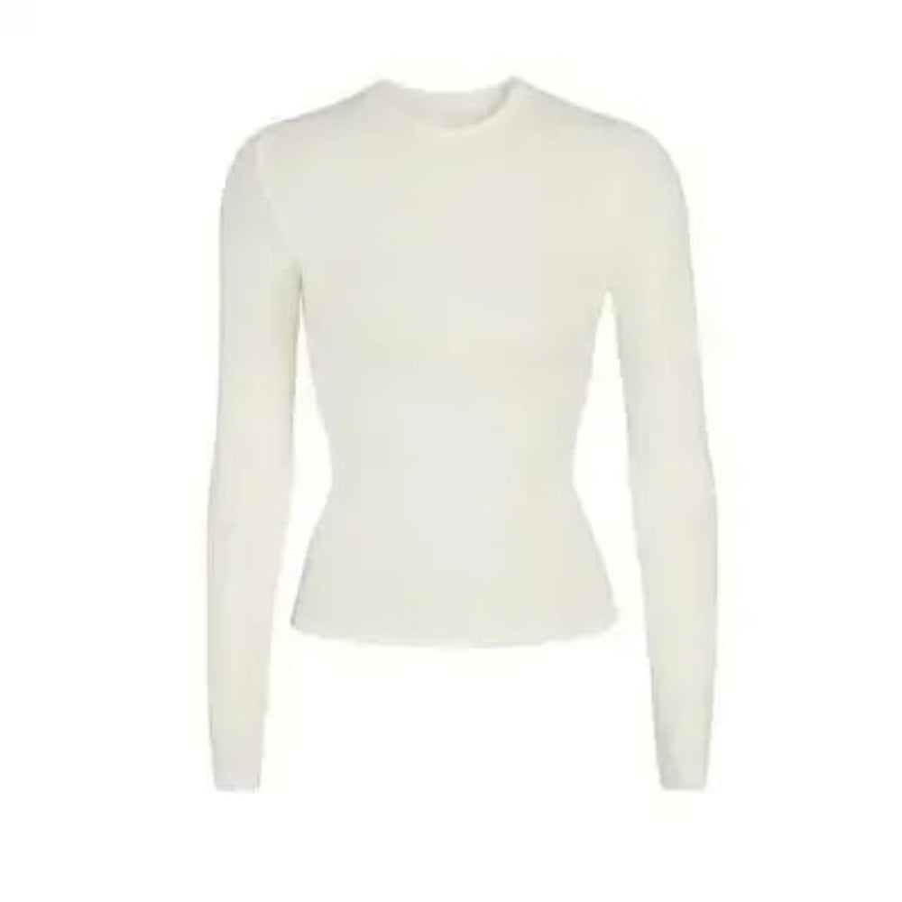 Long-sleeve crewneck top alternate detail view