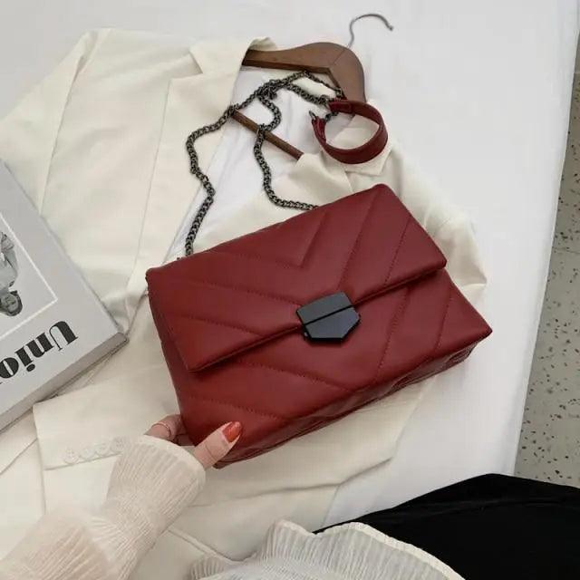 Women’s embroidered PU leather crossbody bag detail view 2
