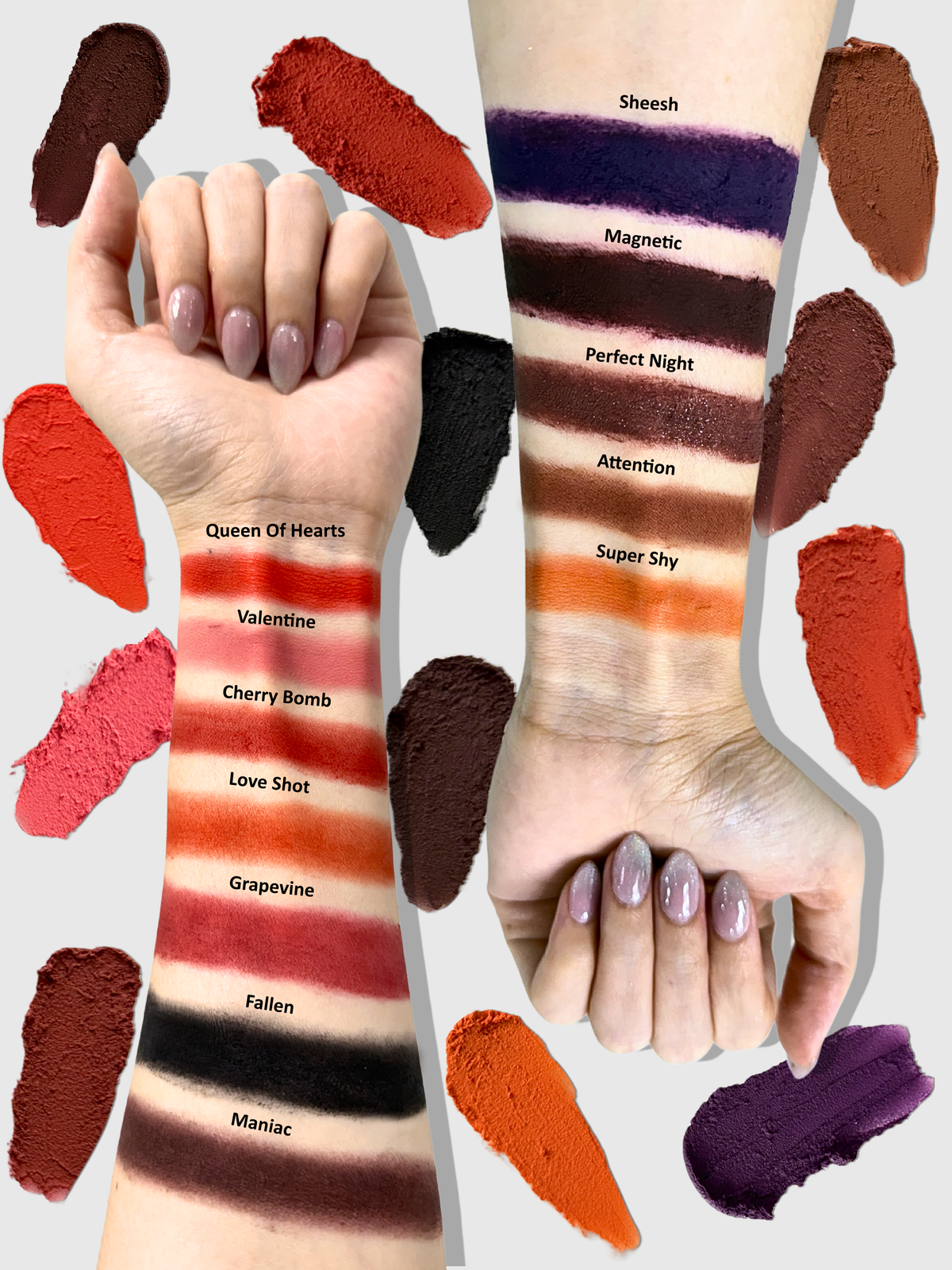 Cupid Lip Mud shade names