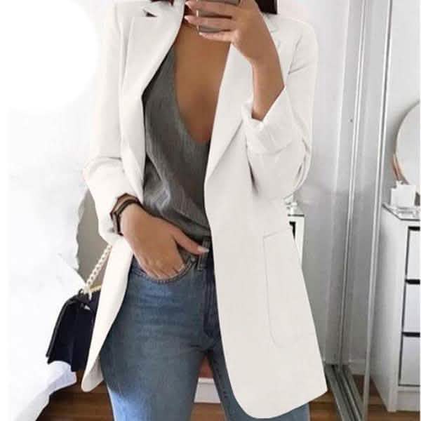 Longline Open Front Cardigan layered styling view